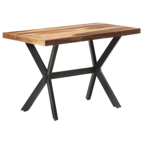 vidaXL Spisebord 120x60x75 cm heltre med honningfinish