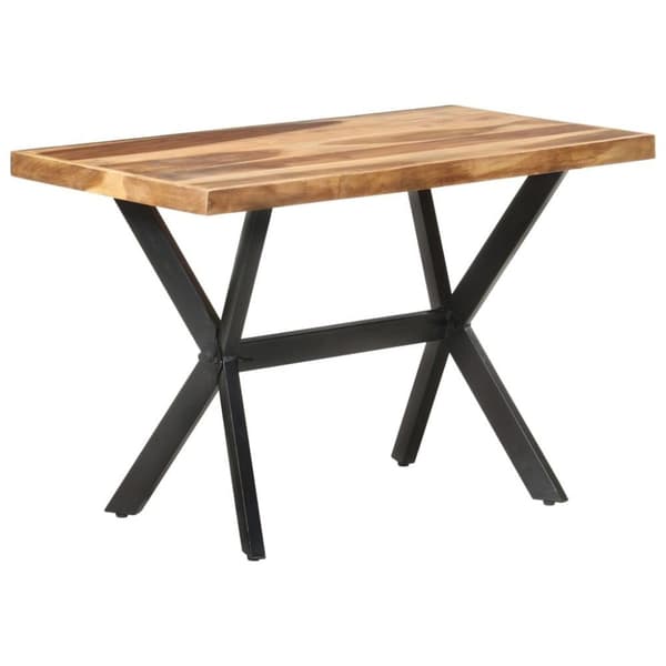 vidaXL Spisebord 120x60x75 cm heltre med honningfinish