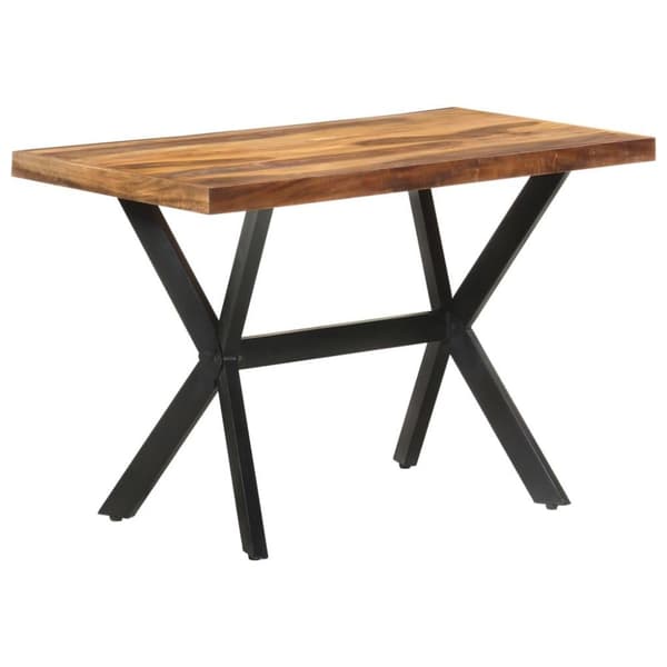 vidaXL Spisebord 120x60x75 cm heltre med honningfinish
