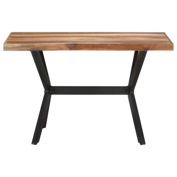 vidaXL Spisebord 120x60x75 cm heltre med honningfinish