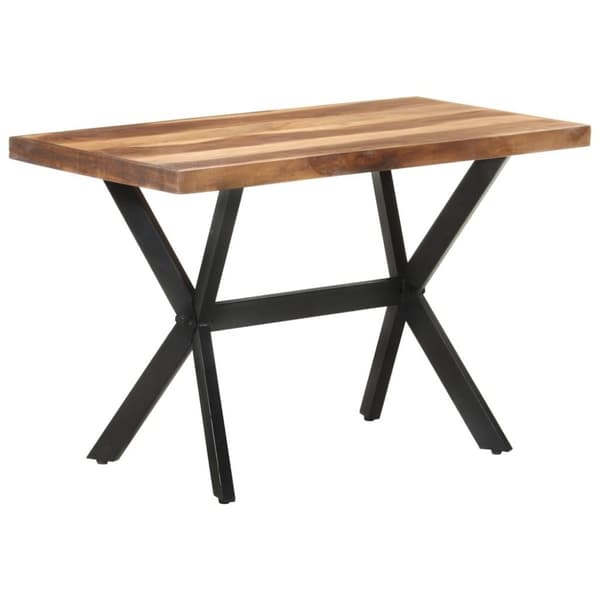 vidaXL Spisebord 120x60x75 cm heltre med honningfinish