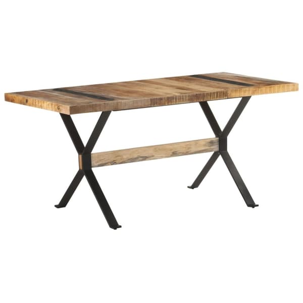vidaXL Matbord 160x80x76 cm grovt mangoträ
