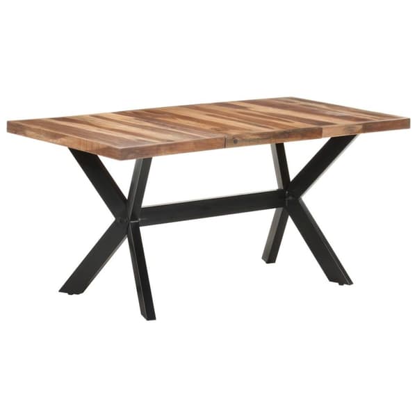 vidaXL Matbord 160x80x75 cm massivt trä med honungsfinish