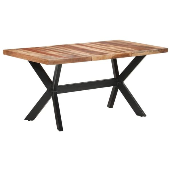 vidaXL Matbord 160x80x75 cm massivt trä med honungsfinish