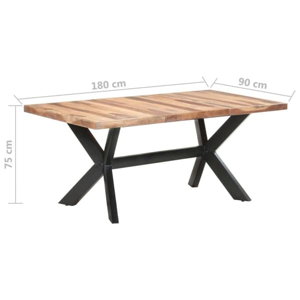 vidaXL Matbord 180x90x75 cm massivt trä med honungsfinish