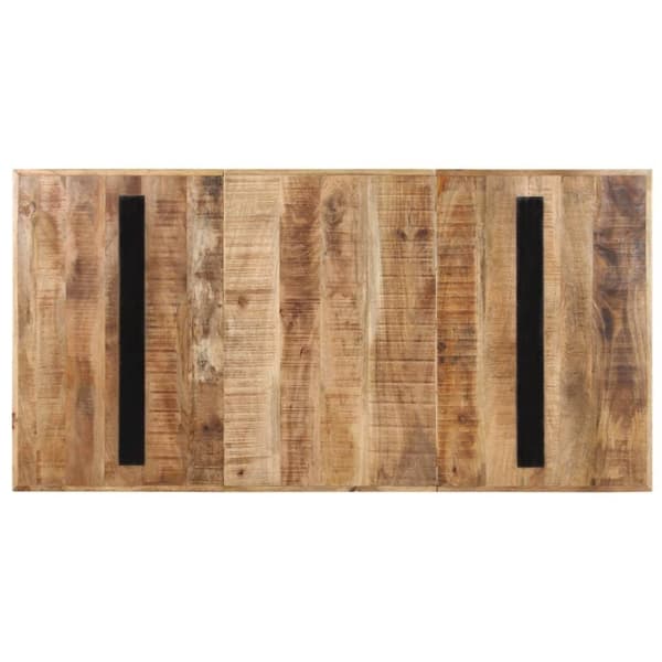 vidaXL Spisebord 180x90x76 cm grovt mangotre