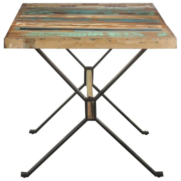 vidaXL spisebord 160x80x76 cm massivt genbrugstræ