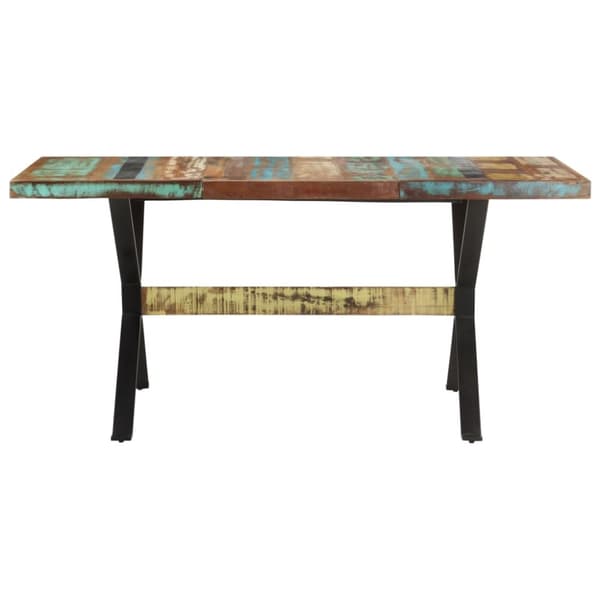 vidaXL spisebord 160x80x76 cm massivt genbrugstræ
