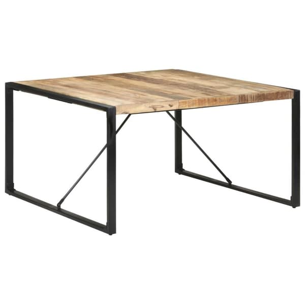 vidaXL Ruokapöytä 220x100x75 cm karkea mangopuu