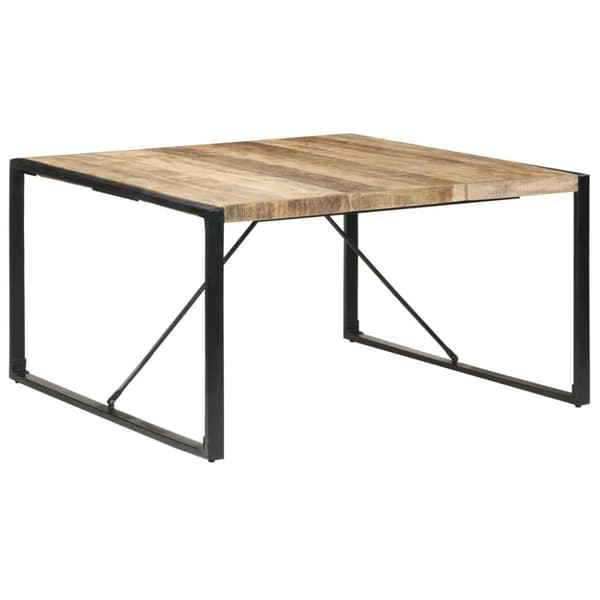 vidaXL Ruokapöytä 220x100x75 cm karkea mangopuu