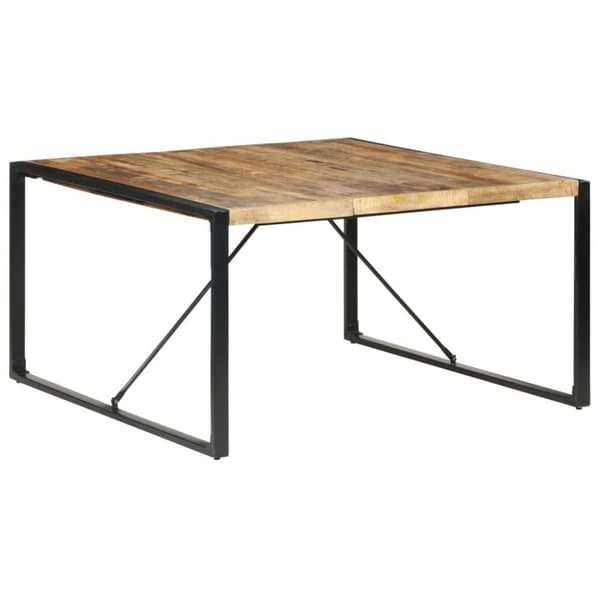 vidaXL Ruokapöytä 220x100x75 cm karkea mangopuu