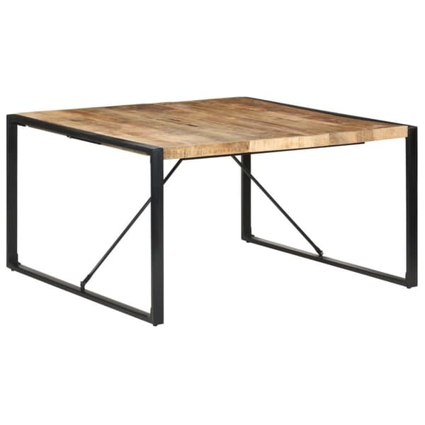 vidaXL Ruokapöytä 220x100x75 cm karkea mangopuu