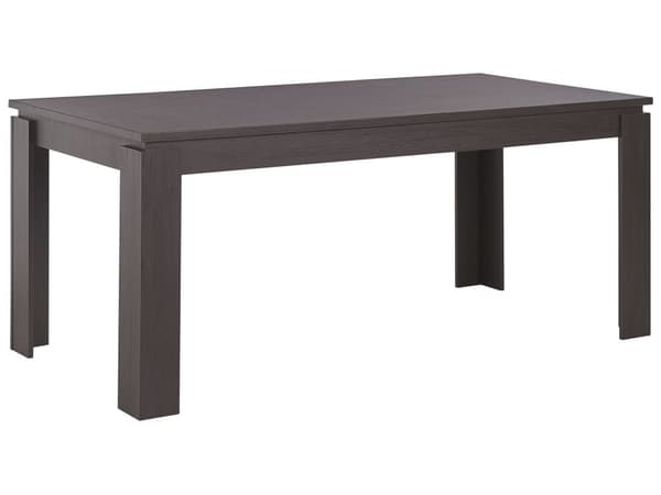 Ruokapöytä tumma puu 180 x 90 cm MDF-levy 6 hengelle suorakulmainen skandinaavinen tyyli