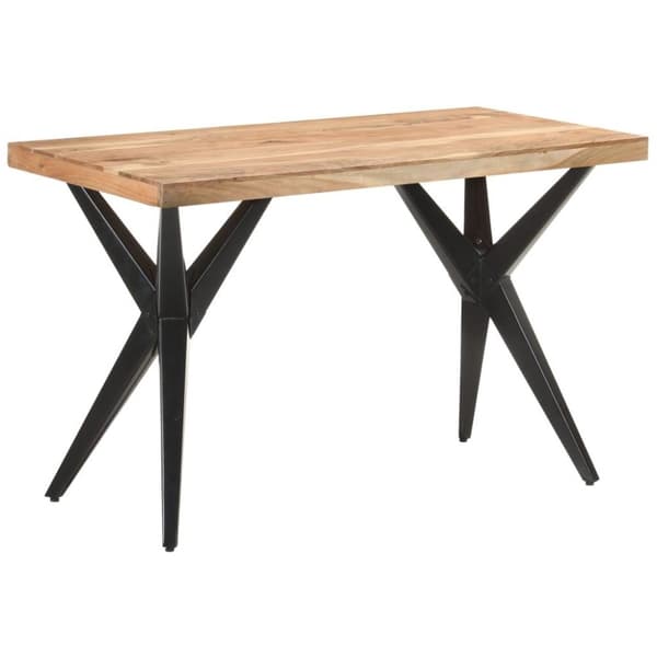 vidaXL spisebord 120x60x76 cm massivt akacietræ
