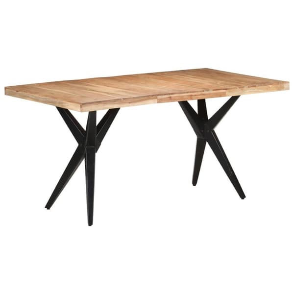 vidaXL Ruokapöytä 160x80x76 cm täysi akaasiapuu
