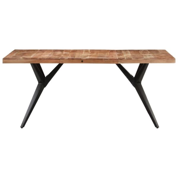 vidaXL Ruokapöytä 160x80x76 cm täysi akaasiapuu