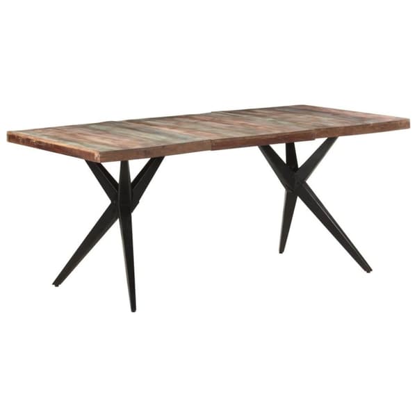 vidaXL Matbord 180x90x76 cm massivt återvunnet trä