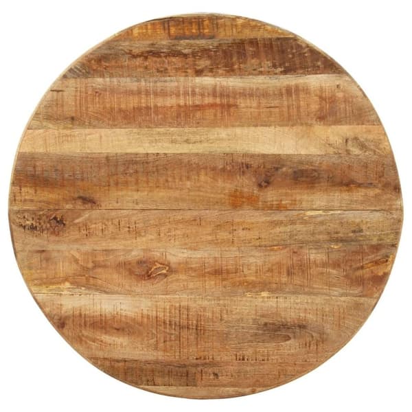 vidaXL Matbord 100x100x75 cm rund grovt mangoträ