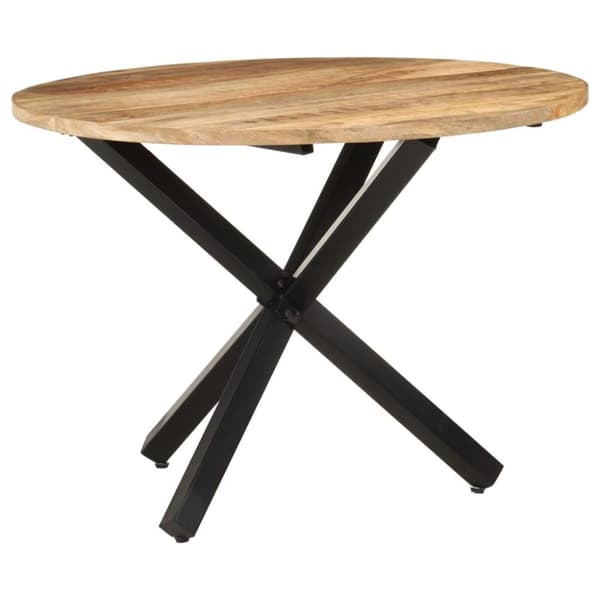 vidaXL spisebord 100x100x75 cm rundt ru mangotræ