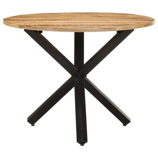 vidaXL spisebord 100x100x75 cm rundt ru mangotræ