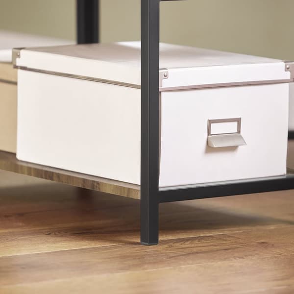 SoBuy Klapbord med hylder Foldebord Spisebord Hjørnebord FWT62-N