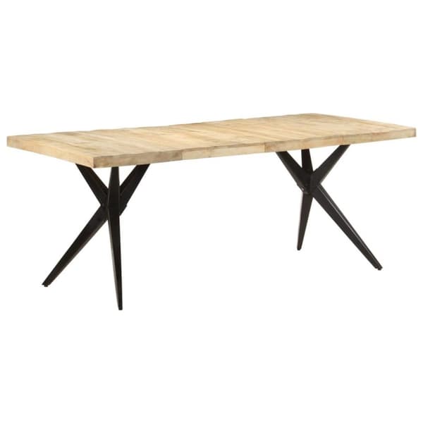 vidaXL Matbord 200x90x76 cm grovt mangoträ