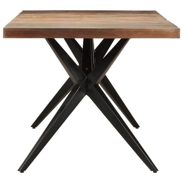 vidaXL spisebord 200x90x76 cm massivt genbrugstræ
