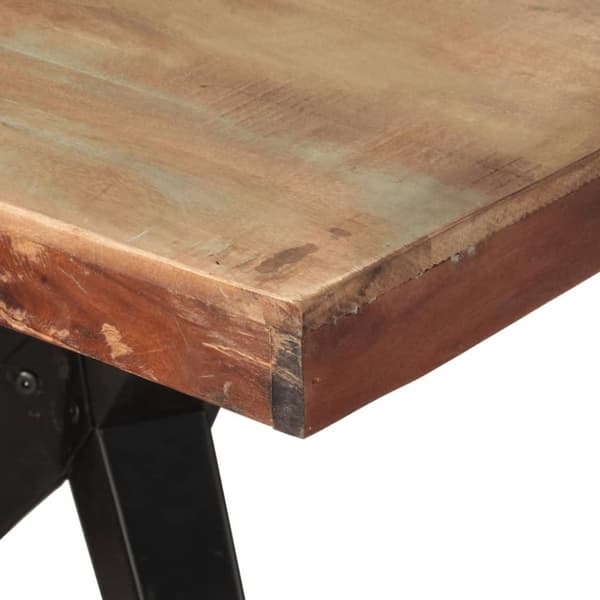 vidaXL spisebord 200x90x76 cm massivt genbrugstræ
