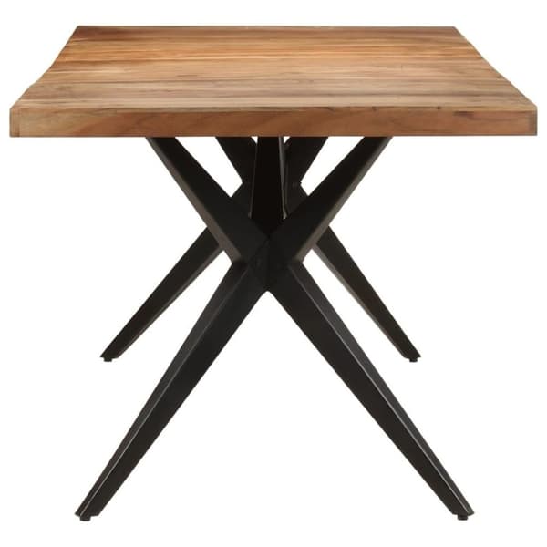 vidaXL Ruokapöytä 200x90x76 cm täysi akaasiapuu