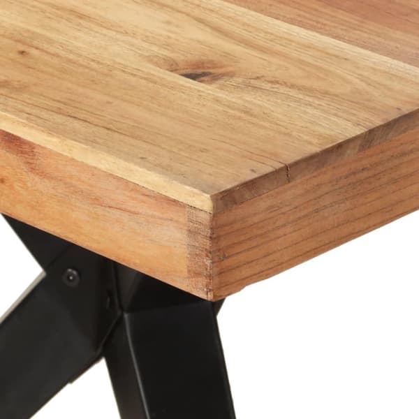 vidaXL Ruokapöytä 200x90x76 cm täysi akaasiapuu