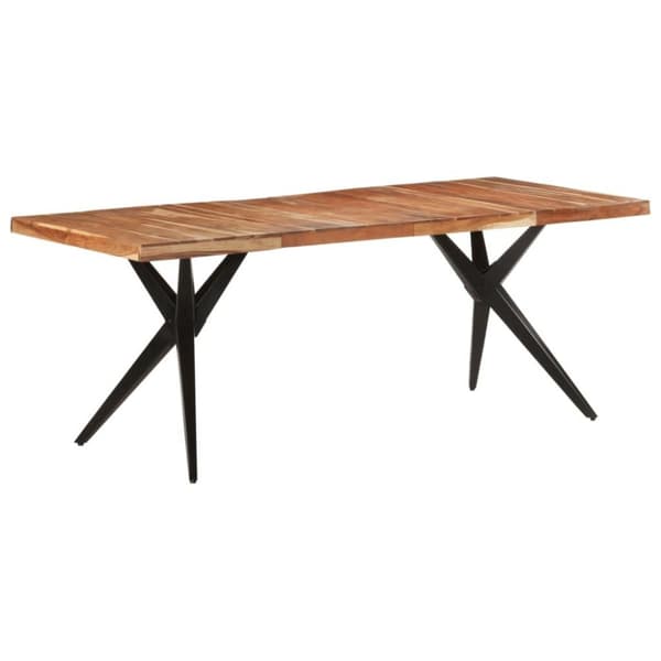 vidaXL Ruokapöytä 200x90x76 cm täysi akaasiapuu