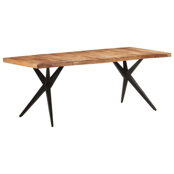 vidaXL Ruokapöytä 200x90x76 cm täysi akaasiapuu