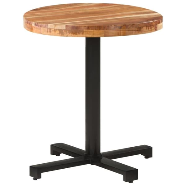 vidaXL Bistropöytä pyöreä Ø70x75 cm täysi akaasiapuu