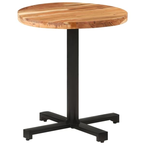 vidaXL Bistropöytä pyöreä Ø70x75 cm täysi akaasiapuu