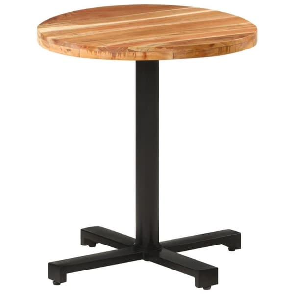 vidaXL Bistropöytä pyöreä Ø70x75 cm täysi akaasiapuu