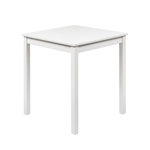 Ruokapöytä "Vesa" massiivimäntypuusta (Pure White), 68 x 68 cm Korkeus 75 cm