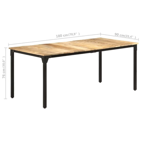 vidaXL spisebord 180x90x76 cm ru mangotræ