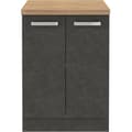 Pikkukuva 2 / 6: Underskåp med 2 gångjärnsdörrar - Mattgrå - L 60 x D 51,6 x H 85 cm - LASSEN