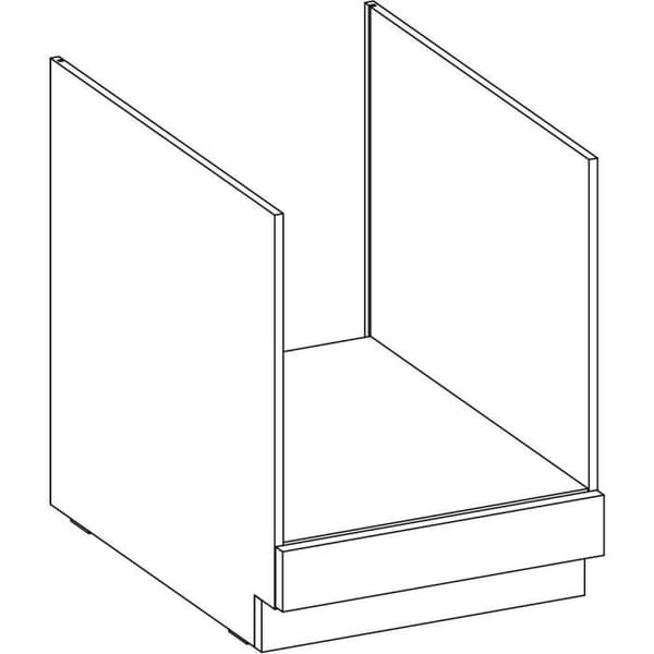 Basenhet för inbyggd ugn med bänkskiva - Mattgrå - L 60 x D 51,6 x H 85 cm - LASSEN