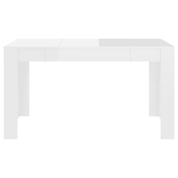 vidaXL spisebord 140x74,5x76 cm spånplade hvid højglans
