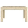 Miniatyrbillede 4 af 7: vidaXL spisebord 140x74,5x76 cm konstrueret træ sonoma-eg