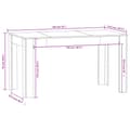 Miniatyrbillede 6 af 7: vidaXL spisebord 140x74,5x76 cm konstrueret træ sonoma-eg