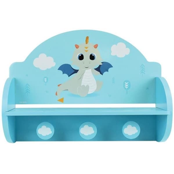 FUN HOUSE Léon le Dragon 713338 KLADDHYLLA Mått: ± H. 33 x B. 46 x D. 15 cm för barn
