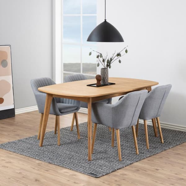 Martha matbord med plats för 2 iläggsskivor oljad ek.