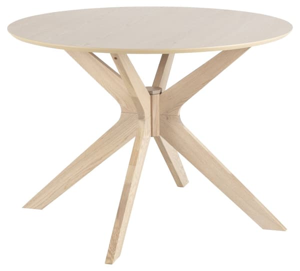 Duffy matbord Ø105 cm ekfaner, massiva ekben.