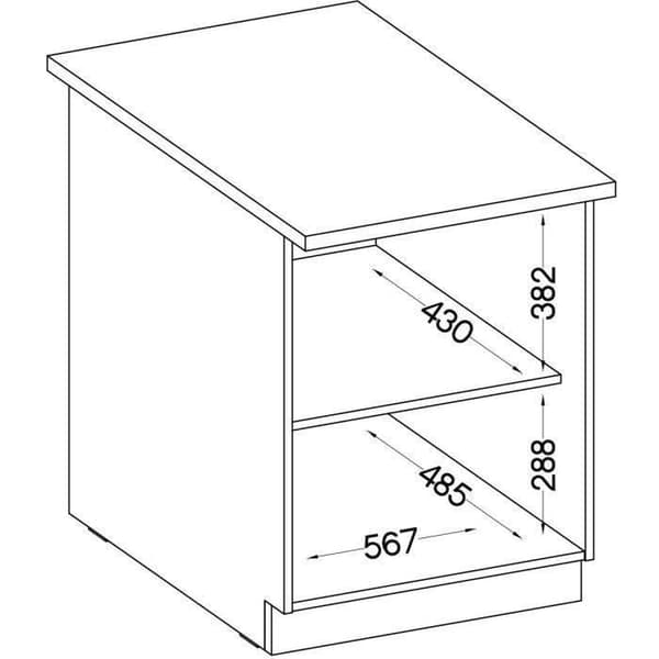 Lågt skåp med 2 gångjärnsdörrar - Sonoma ekdekor - B 60 x D 51,6 x H 85 cm - LASSEN