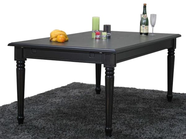 Amaretta spisebord 100x180/280 inkl. 2 tillleggsplater. Antikk svart