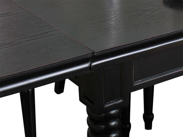 Amaretta spisebord 100x180/280 inkl. 2 tillleggsplater. Antikk svart