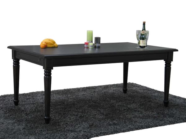 Amaretta spisebord 100x180/280 inkl. 2 tillleggsplater. Antikk svart