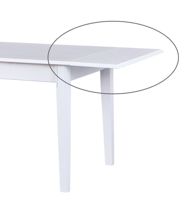 Wright spisebord tilleggsplate 1 stk. Hvit.